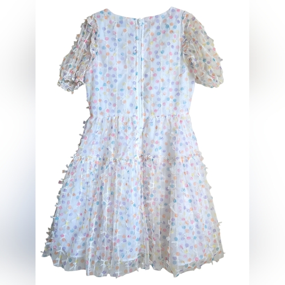 Blush Rainbow Polka Dot Girl's Dress Size 7 - Picture 4 of 5